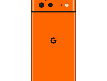 Google Pixel 6 GLOSSY Orange Skin Hot on Sale