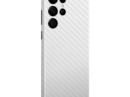 Samsung Galaxy S22 ULTRA Textured CARBON Fibre Skin - WHITE Online Sale