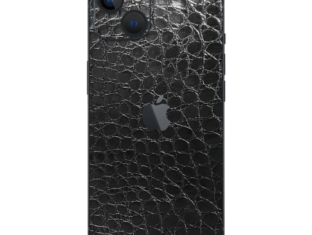 iPhone 14 LUXURIA BLACK ALLIGATOR Leather Textured Skin Cheap