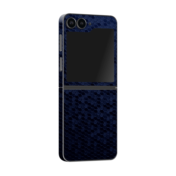 Samsung Z Flip 6 LUXURIA Navy Blue HONEYCOMB 3D TEXTURED Skin For Sale