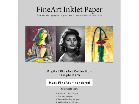 Hahnemuhle Matte Textured FineArt Inkjet Paper Sample Pack (13 x 19 , 10 Sheets) Online Sale